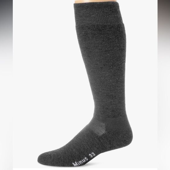 Minus33 Merino Wool Ski and‎ Snowboard Sock Heather Grey NWT in packaging - Picture 2 of 8